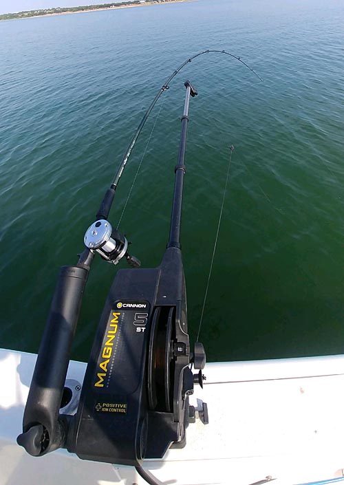 downrigging fishing on lake buchanan